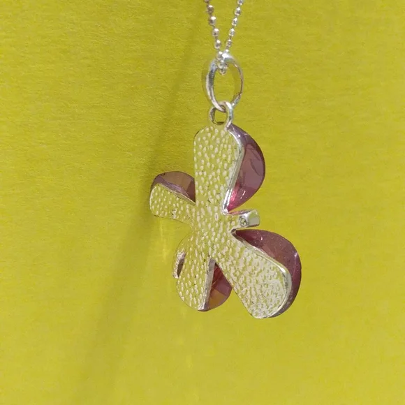 Purple Butterfly Pendant Necklace - Picture 2 of 5